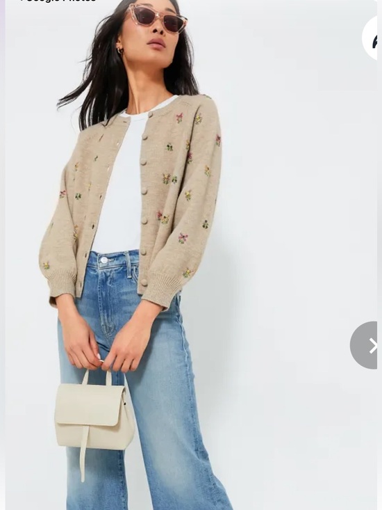 Hyacinth House Sweaters - Hyacinth House Multi Floral Embellishment Elsie Cardigan like new small
